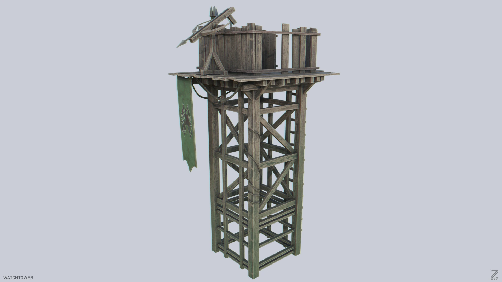 Torre de vigia Modelo 3D .c4d .max .obj .3ds .fbx .stl .blend