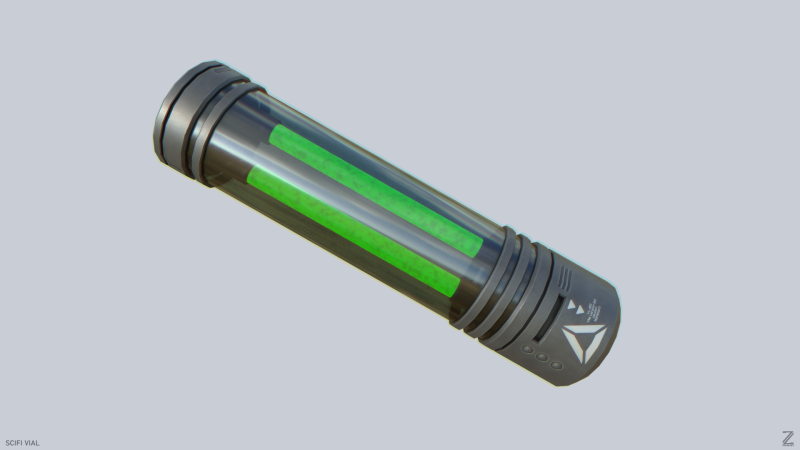 Scifi vial 3D Model .c4d .max .obj .3ds .fbx .stl .blend 
