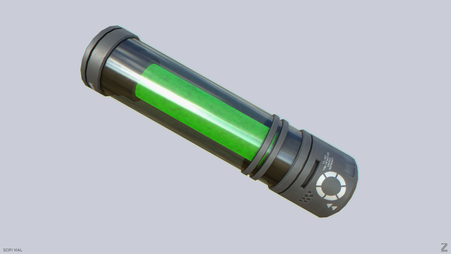 Scifi vial 3D Model .c4d .max .obj .3ds .fbx .stl .blend 