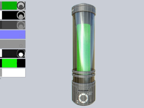 Scifi vial Modèle 3D