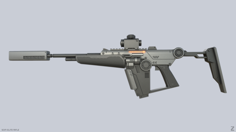 Sci fi elite rifle 3Dモデル .c4d .max .obj .3ds .fbx .stl .blend 