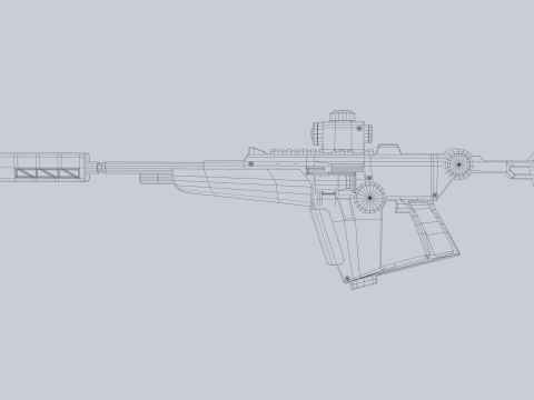 Sci fi elite rifle 3Dモデル