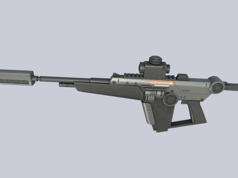 Науково-фантастична елітна гвинтівка 3D Модель