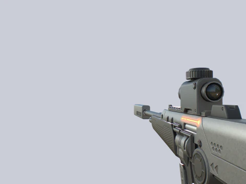 Науково-фантастична елітна гвинтівка 3D Модель