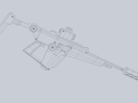 Sci fi elite rifle 3Dモデル
