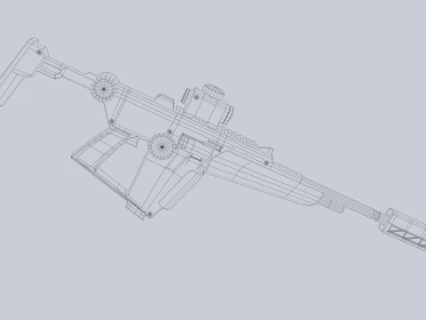Науково-фантастична елітна гвинтівка 3D Модель