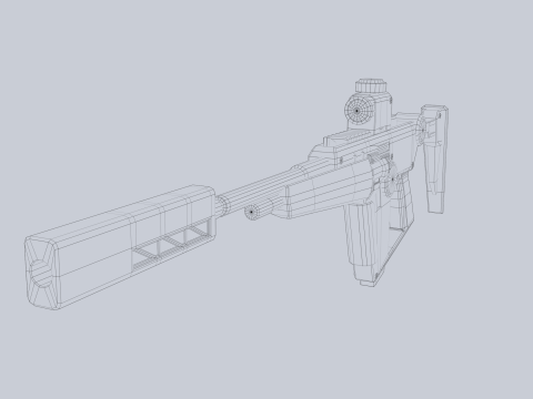 Sci fi elite rifle 3Dモデル