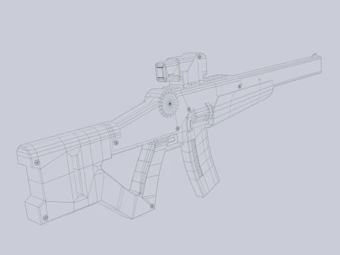 Sci fi elite rifle 3D Model