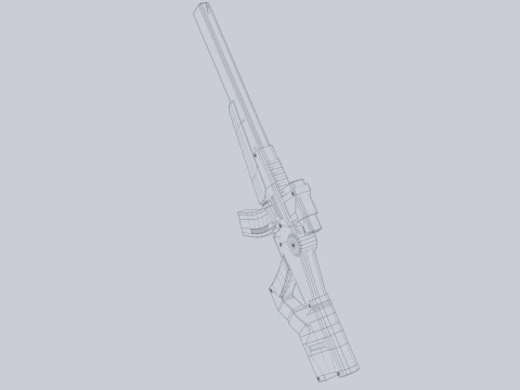 Sci fi elite rifle 3D Model