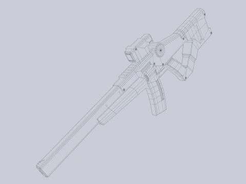 Sci fi elite rifle 3D Model