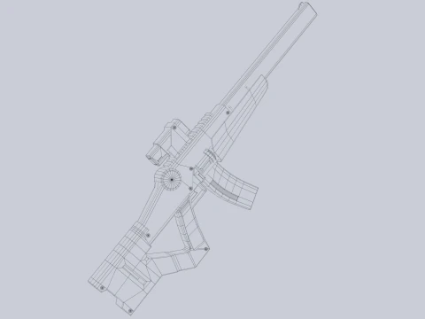 Sci fi elite rifle 3D Model