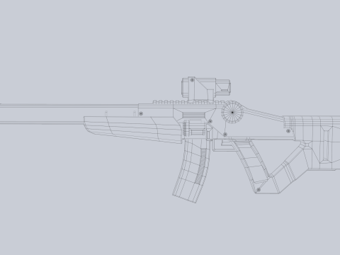 Sci fi elite rifle 3D Модель