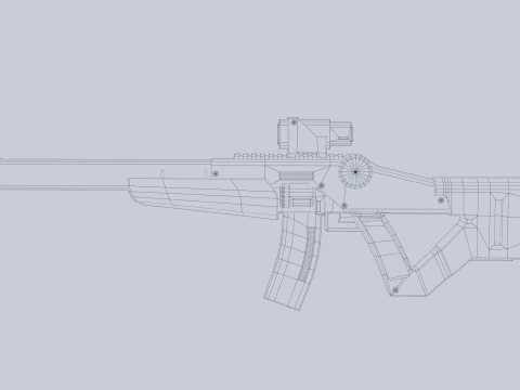 Sci fi elite rifle 3D Model