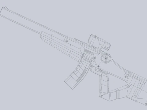 Sci fi elite rifle 3D Model