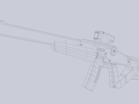 Sci fi elite rifle 3D Model