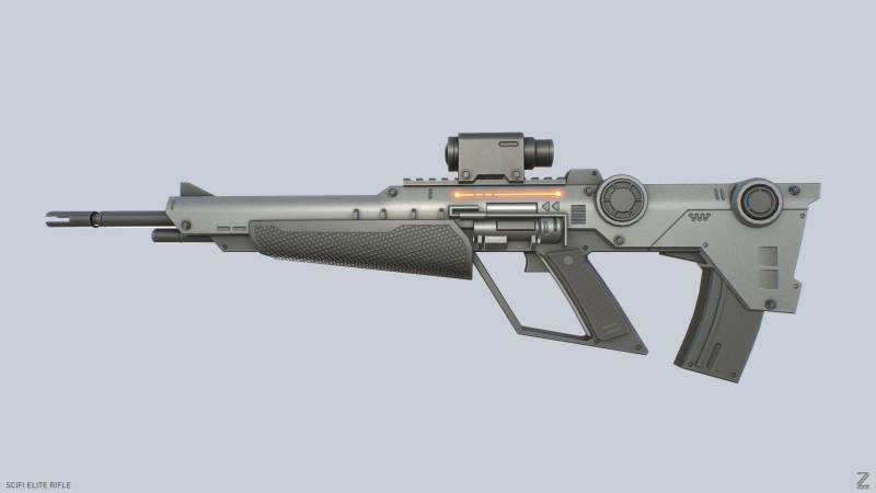Sci fi elite rifle Modèle 3D .c4d .max .obj .3ds .fbx .stl .blend 