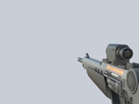Sci fi elite rifle Modèle 3D