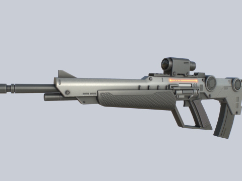 Sci fi elite rifle Modèle 3D