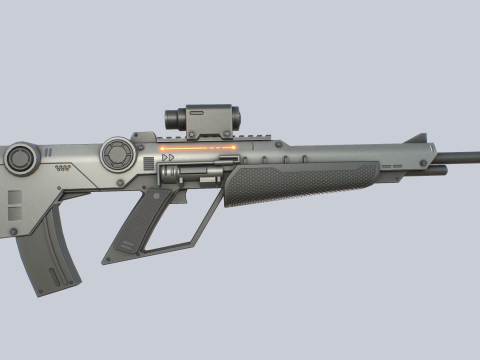 Sci fi elite rifle Modèle 3D