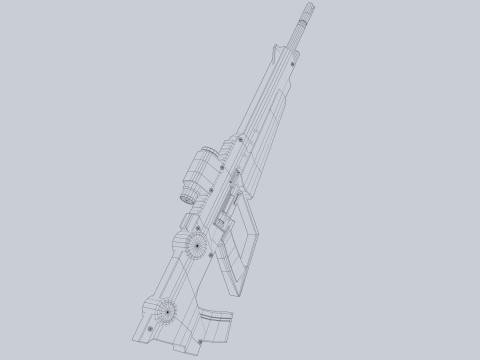 Sci fi elite rifle Modèle 3D