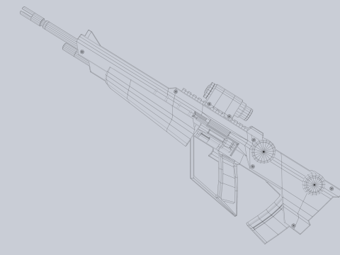 Sci fi elite rifle Modèle 3D