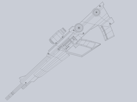 Sci fi elite rifle Modèle 3D