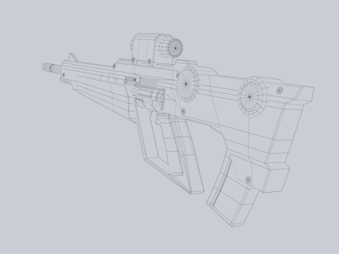 Sci fi elite rifle Modèle 3D