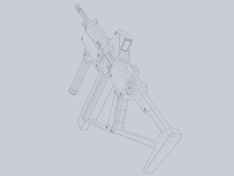 科幻精英步枪 3D 模型