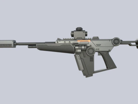 Sci fi elite rifle collection 3D Model
