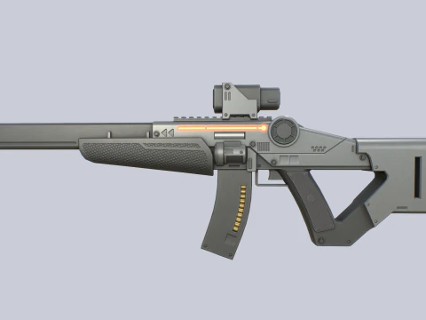 Sci fi elite rifle collection 3D Model