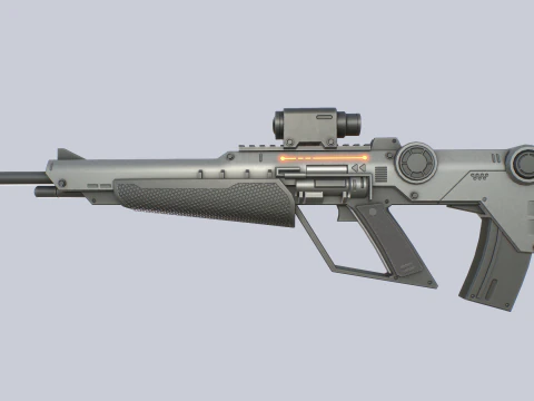 Sci fi elite rifle collection 3D Model