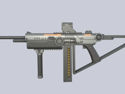 Sci fi elite rifle collection 3D Model