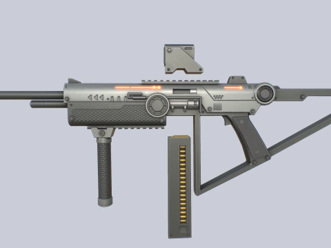 Sci fi elite rifle collection 3D Model