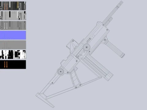 Sci fi elite rifle collection 3D Model