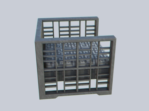 Asia wooden chair 3D Model