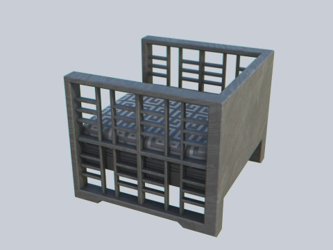 Asia wooden chair 3D Model