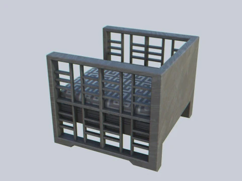 Asia wooden chair 3D Model