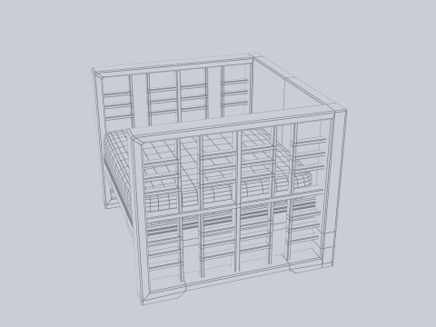 Asia wooden chair 3D Model