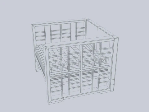 Asia wooden chair 3D Model