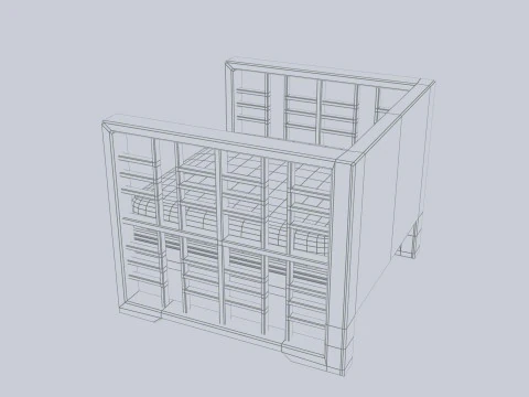 Asia wooden chair 3D Model