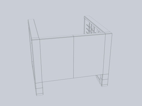 Asia wooden chair 3D Model