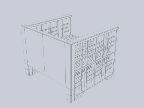 Asia wooden chair 3D Model