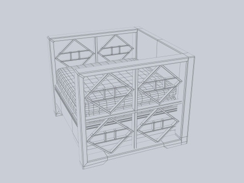 Asia wooden chair 3D Model