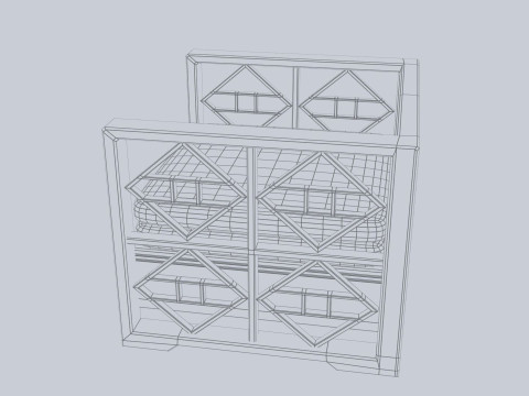 Asia wooden chair 3D Model