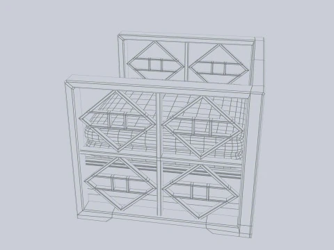 亚洲木椅 3D 模型