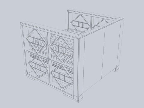 Asia wooden chair 3D Model