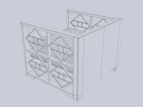 亚洲木椅 3D 模型