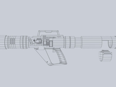 Scifi bazooka 3Dモデル