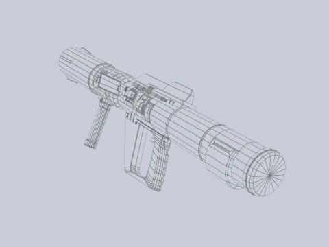 Scifi bazooka 3D Model