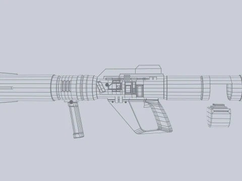 Scifi bazooka 3D Model